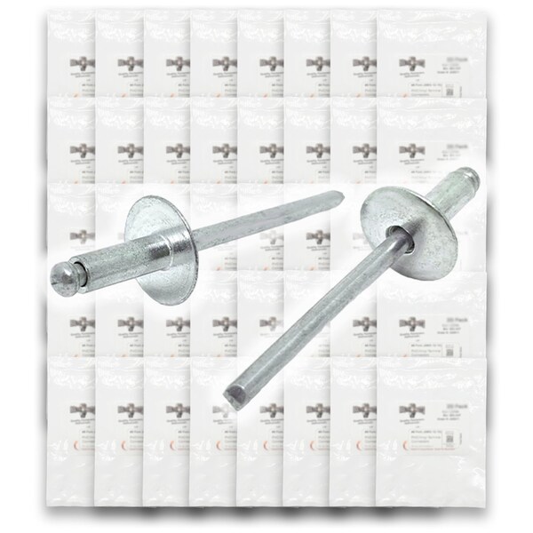 Boltsandnuts.Com Aluminum and Steel Multi-Grip, Closed-End, & Oversized Head Rivets Assortment - 2025 PCS Assortment Kit #368 - main